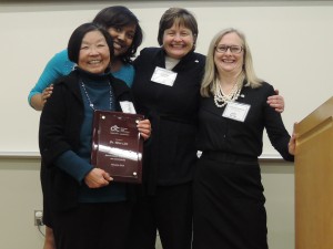 Dr. Wan Lim (far left) received the 2015 CYC Ambassador Award. Pictured with Adria Whitlow, Jane Keller, and Jo Henderson.