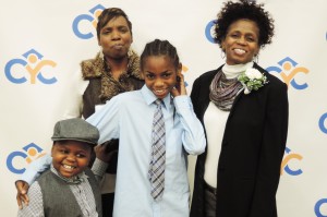 Left to Right: ** Cothron, Victoria Nesbitt, Zackery Cothron, Donnaya Cothron at the 2015 CYC Mentor Celebration